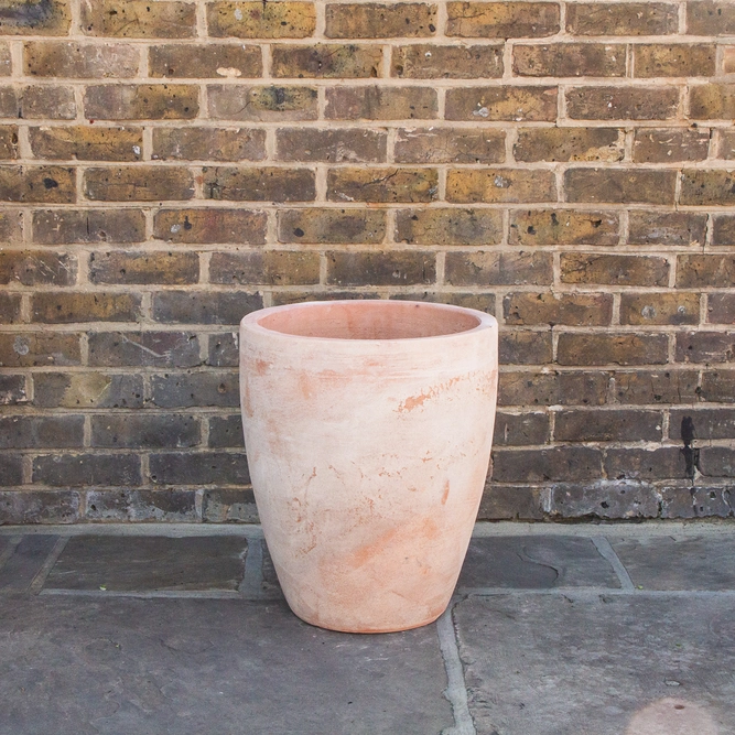 Aged Terracotta Handmade Egg High Planter (D42cm x H51cm) Outdoor Plant Pot - image 2