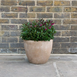 Antique Sand Handmade Egg Stone Planter (D35m x H28cm) Terracotta Outdoor Plant Pot - image 3