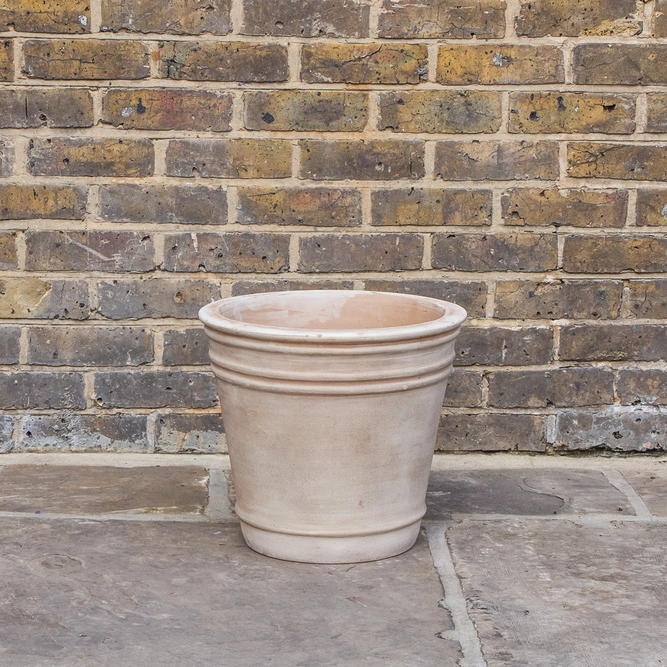 Antique Sand Triple Rim Stone Planter (D40cm x H35cm) Terracotta Outdoor Plant Pot - image 2