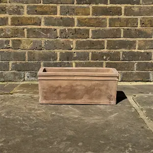 Antique Sand Trough Planter (Box size W43xH21.5xD17cm) Terracotta Outdoor Window Box - image 3