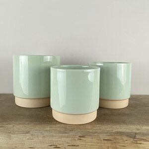 Ava Soft-Mint Glaze (D11.5cm x H12cm) Indoor Plant Pot Cover - image 3