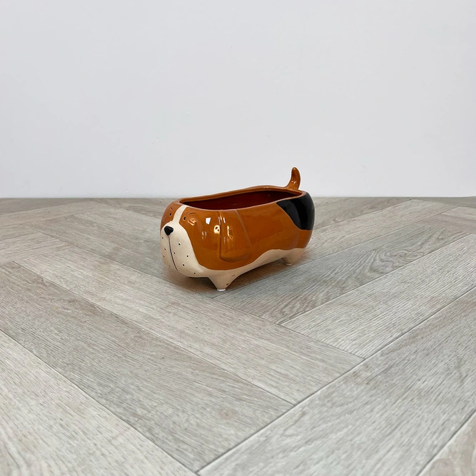 Brown Doggy Plant Pot (Opening space 16x17cm) - image 1