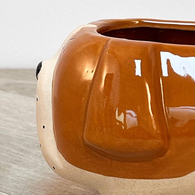 Brown Doggy Plant Pot (Opening space 16x17cm) - image 4