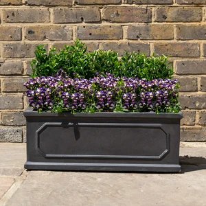 Chelsea Trough Planter (L50xH17xD16cm) Fibreclay Trough Outdoor Planters - image 2