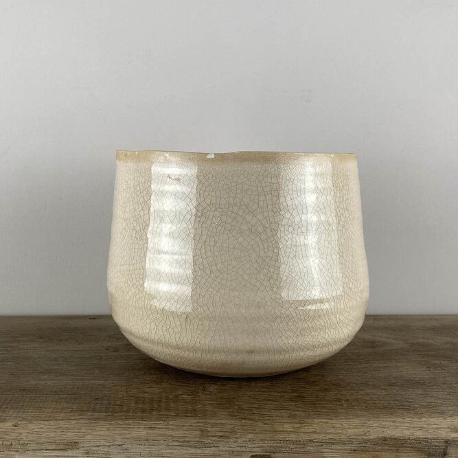 Como Ivory (D15cm x H18cm) Indoor Plant Pot Cover - image 1