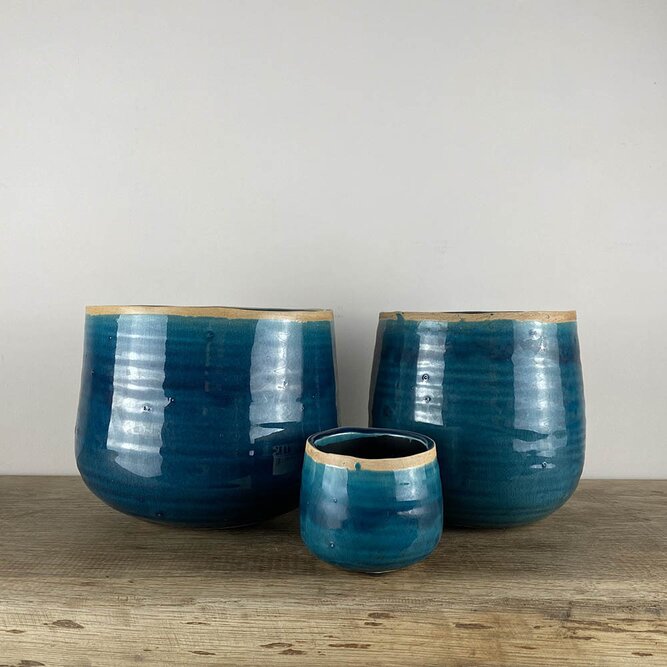 Como Turquoise (D15cm x H18cm) Indoor Plant Pot Cover - image 3