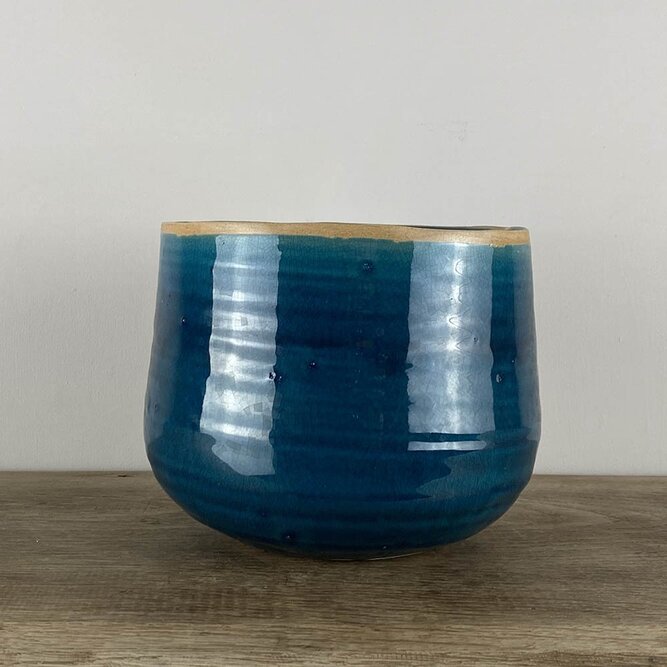 Como Turquoise (D15cm x H18cm) Indoor Plant Pot Cover - image 1