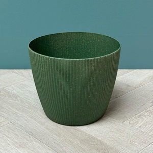 Copa Plastic Indoor Plant Pot Cover - Green (Sizes 14-30.5cm)