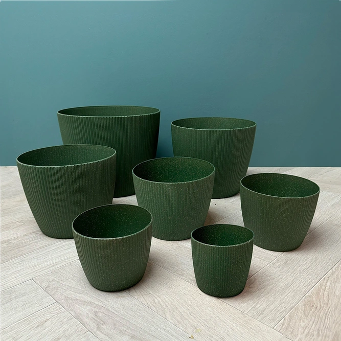 Copa Plastic Indoor Plant Pot Cover - Green (Pot Size 21.5x22cm) - image 3