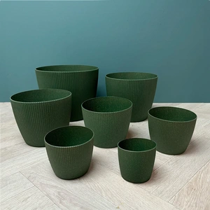 Copa Plastic Indoor Plant Pot Cover - Green (Pot Size 21.5x22cm) - image 3