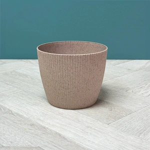 Copa Plastic Indoor Plant Pot Cover - Taupe (Pot Size 18.5x19cm) - image 1
