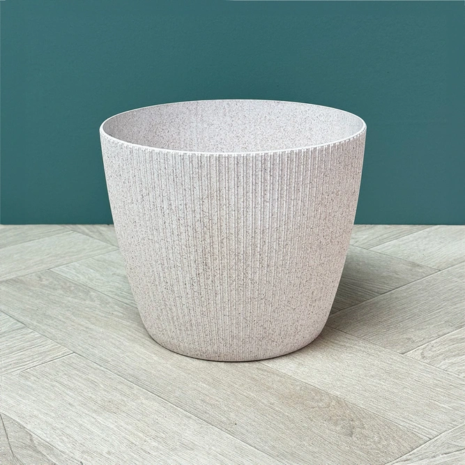 Copa Plastic Indoor Plant Pot Cover - White (Pot Size 21.5x22cm) - image 1