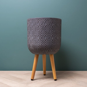 Diamond Pot on Legs Grey - Multi-use Indoor Plant Pot Cover On Legs