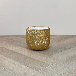 Diara Rough Cauldron Gold Indoor Plant Pot (13cm) - image 1