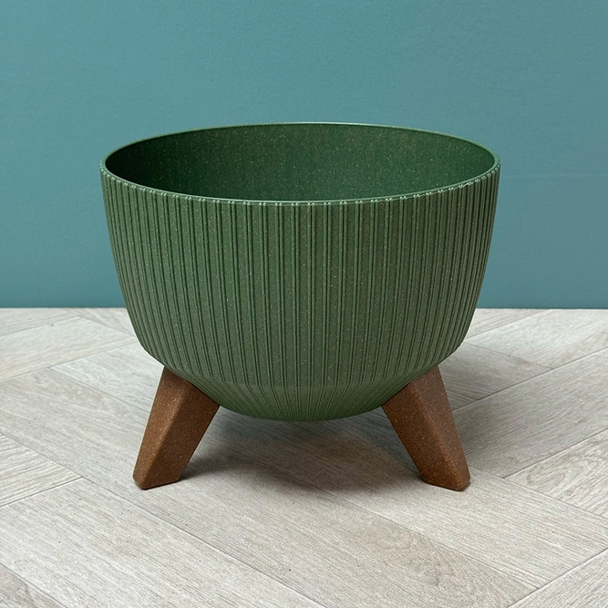 Doppio Bowl Stand Green (Pot Size H18xD29cm) - image 1