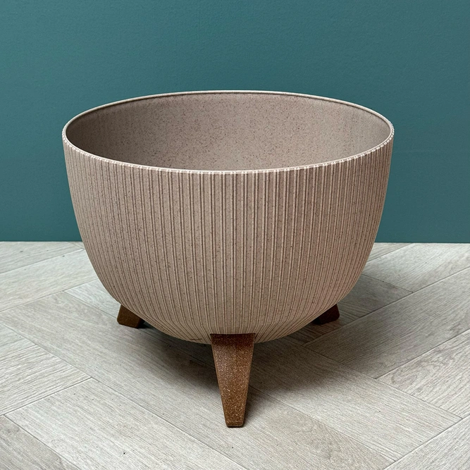 Doppio Bowl Stand Taupe (Pot Size H18xD29cm) - image 1