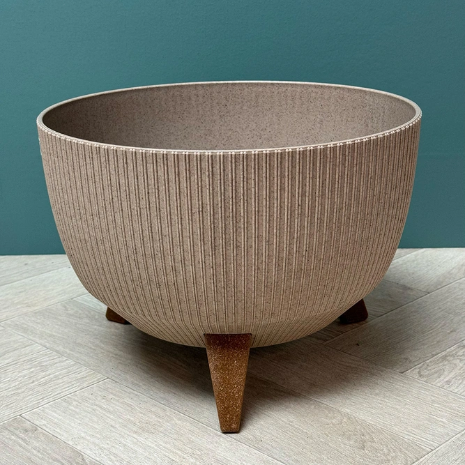 Doppio Bowl Stand Taupe (Pot Size H18.5xD33cm) - image 1