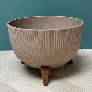 Doppio Bowl Stand Taupe (Pot Size H18.5xD33cm) - image 1