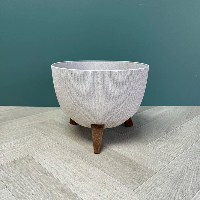 Doppio Bowl Stand White (Pot Size H18.5xD33cm) - image 1