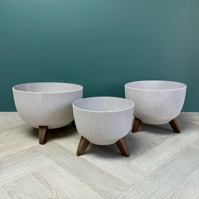 Doppio Bowl Stand White (Pot Size H18xD29cm) - image 2