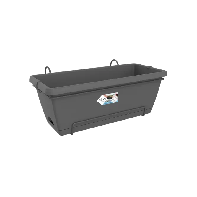 Elho Barcelona 50cm Allin Anthracite Trough Planter – Eco-Friendly Plastic Planter Set - image 1