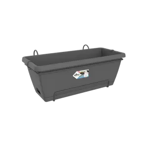 Elho Barcelona 50cm Allin Anthracite Trough Planter – Eco-Friendly Plastic Planter Set