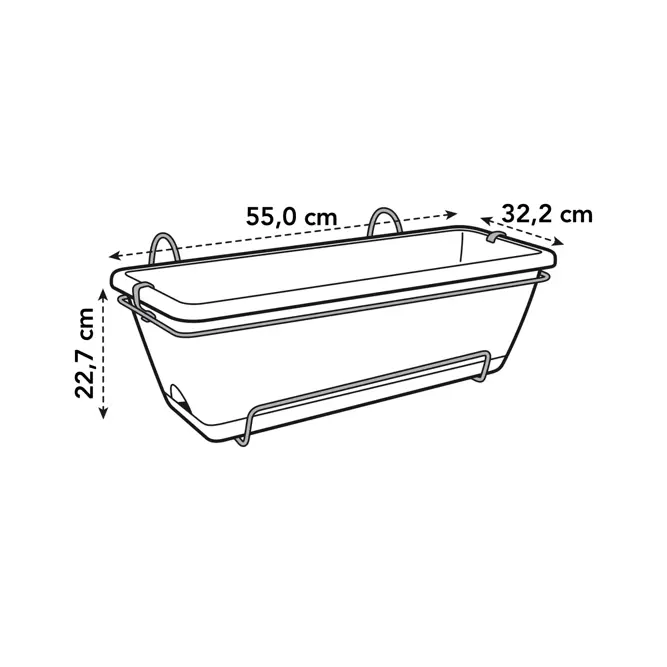 Elho Barcelona 50cm Allin Anthracite Trough Planter – Eco-Friendly Plastic Planter Set - image 2
