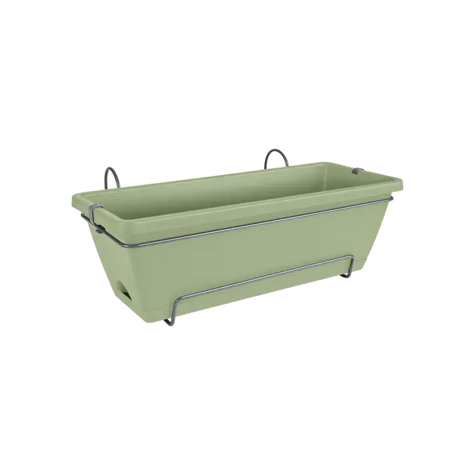 Elho Barcelona 50cm Allin Green Trough Planter – Eco-Friendly Plastic Planter Set - image 1