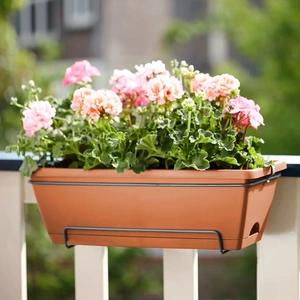 Elho Barcelona 50cm Allin Terra Trough Planter – Eco-Friendly Plastic Planter Set - image 3