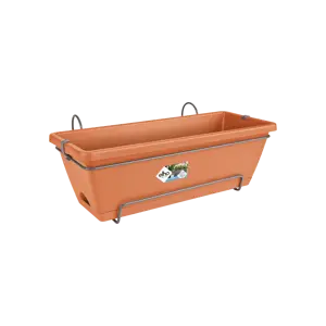 Elho Barcelona 50cm Allin Terra Trough Planter – Eco-Friendly Plastic Planter Set - image 2