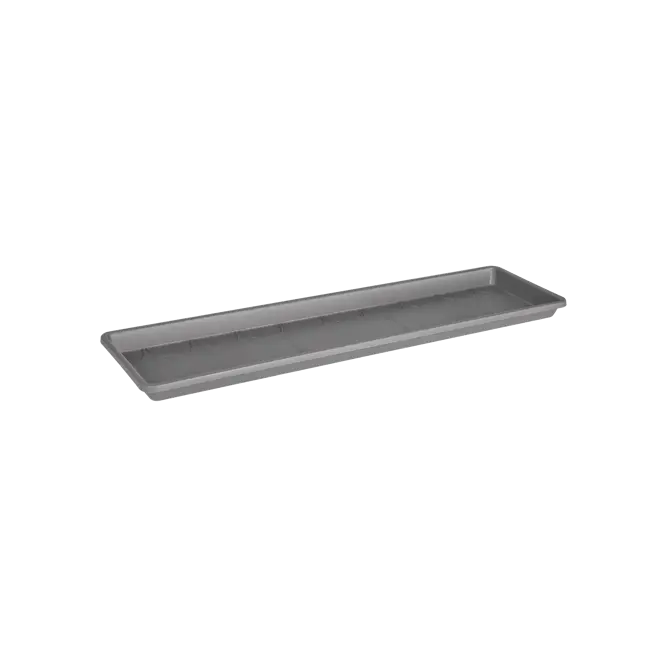 Elho Barcelona 60cm Extra Large Anthracite Trough Saucer – (W 60 x H 4 x D 21 cm) - image 1