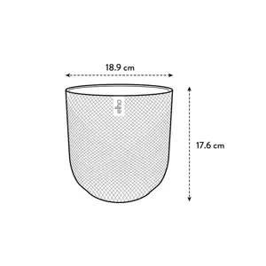 Elho Jazz Silky White (Pot Size 19cm) Eco-Plastic Indoor Plant Pot Cover - image 8