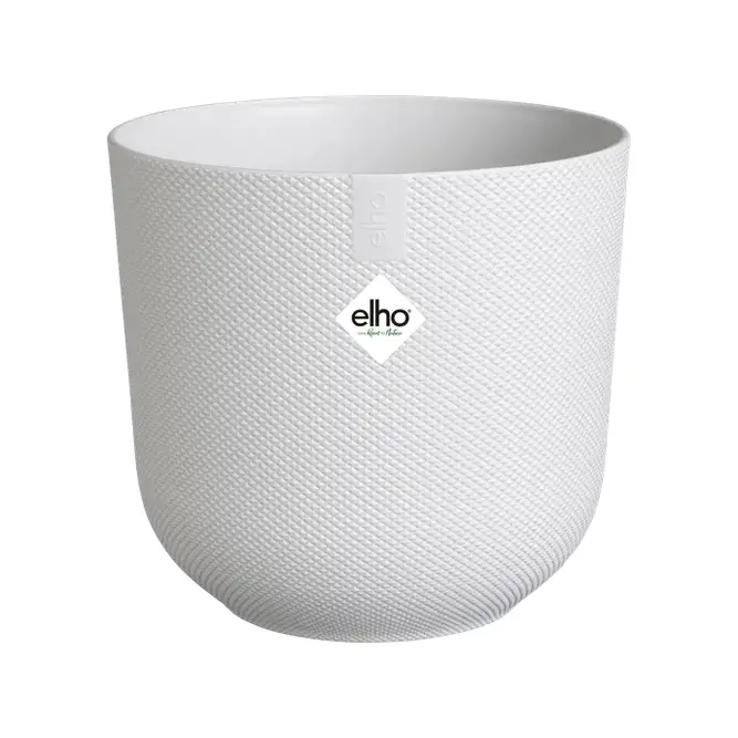 Elho Jazz Silky White (Pot Size 19cm) Eco-Plastic Indoor Plant Pot Cover - image 1