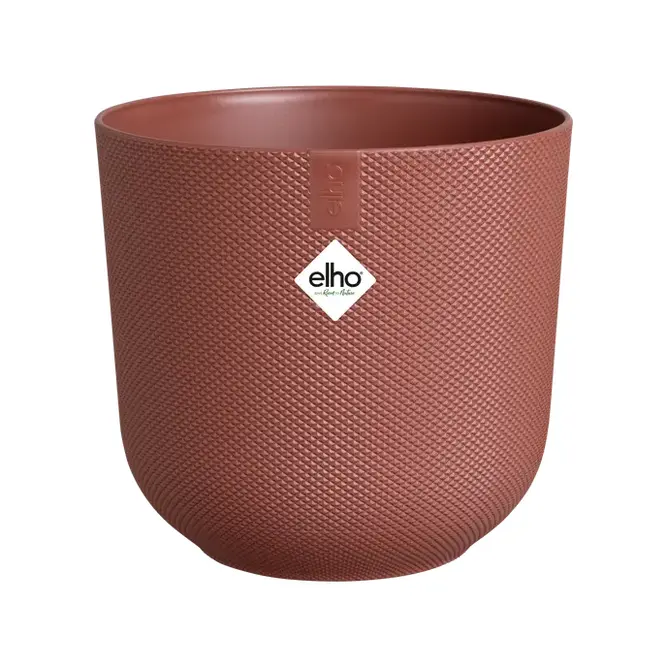 Jazz Round Tuscan Red (Pot Size 14cm) Eco-Plastic Indoor Plant Pot Cover - image 1