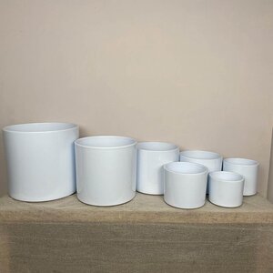 Etta White Glaze D28x26cm Indoor Plant Pot Cover - image 2