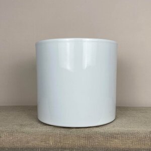Etta White Glaze D23x21.5cm Indoor Plant Pot Cover - image 1