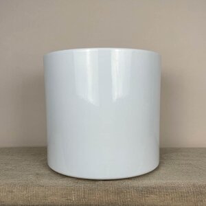 Etta White Glaze Indoor Plant Pot Cover