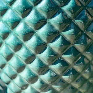 Glazed Terracotta Pineapple Egg Pot Celadon Green (D22cm x H18cm) Handmade Outdoor Planter Pot - image 3