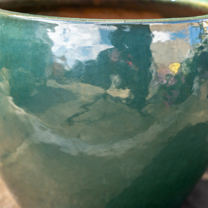 Glazed Celadon Green (D20cmx18cm) Handmade Outdoor Planter Pot - image 4