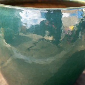 Glazed Celadon Green (D20cmx18cm) Handmade Outdoor Planter Pot - image 4