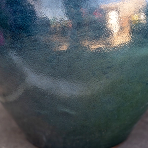 Glazed Terracotta Belly Moss Green Planter (D20cmx18cm) Handmade Outdoor Plant Pot - image 3