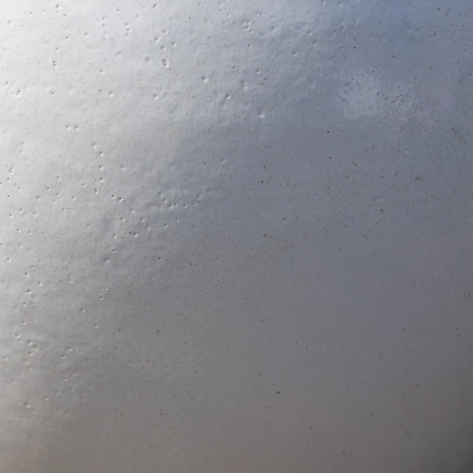 Glazed Terracotta Belly Pot White Planter (D20cmx18cm) Handmade Outdoor Plant Pot - image 3