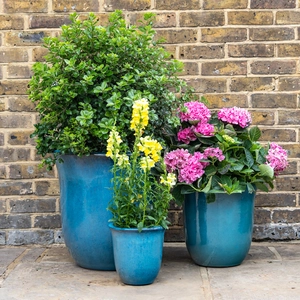 Glazed Terracotta Campana Mediterranean Planter (Pot Size D23cm x H23cm) Handmade Outdoor Plant Pot - image 2