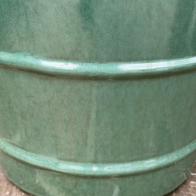 Glazed Terracotta Conical Ring Celadon Green (D27xH27cm) Handmade Outdoor Planter Pot - image 4