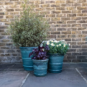 Glazed Terracotta Conical Ring Moss Green Planter (D35xH36cm) Handmade Outdoor Plant Pot - image 2