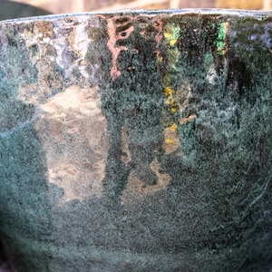 Glazed Terracotta Egg Pot Moss Green Planter (D22cm x H21cm) Handmade Outdoor Plant Pot - image 3