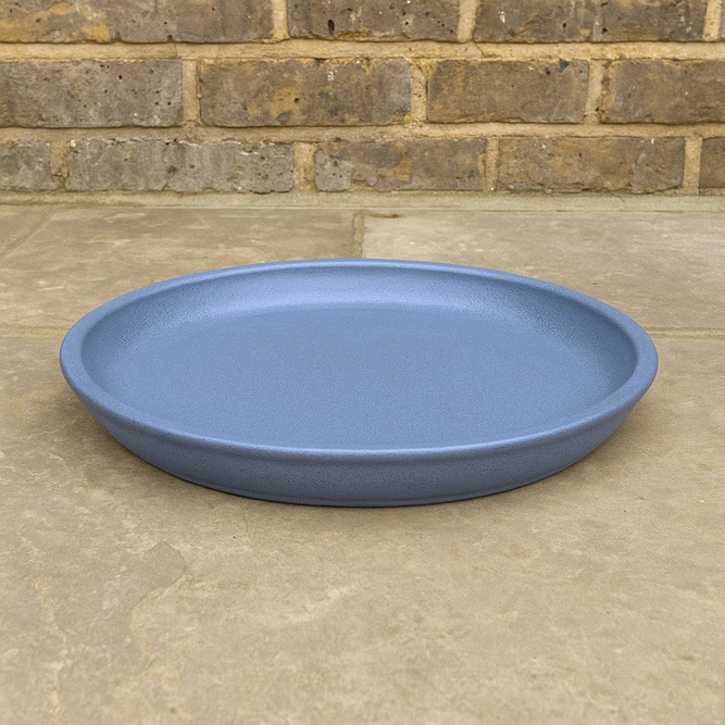 Glazed Terracotta Large Saucer Antique Grey (D45cm) Handmade Plant Pot Saucer - image 2