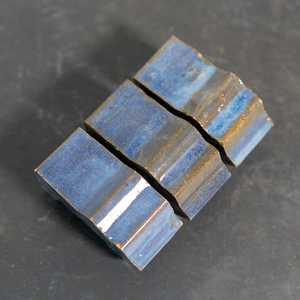 Glazed Terracotta Plant Pot Feet Antique Grey (Set of 3) Handmade Planter Feet - image 1