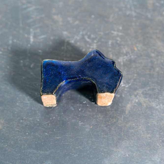 Glazed Terracotta Plant Pot Feet Blue (Set of 3) Handmade Planter Feet - image 5