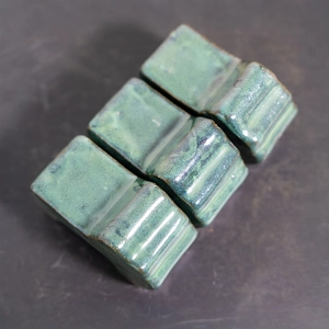 Glazed Terracotta Plant Pot Feet Moss Green (Set of 3) Handmade Planter Feet